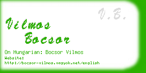 vilmos bocsor business card